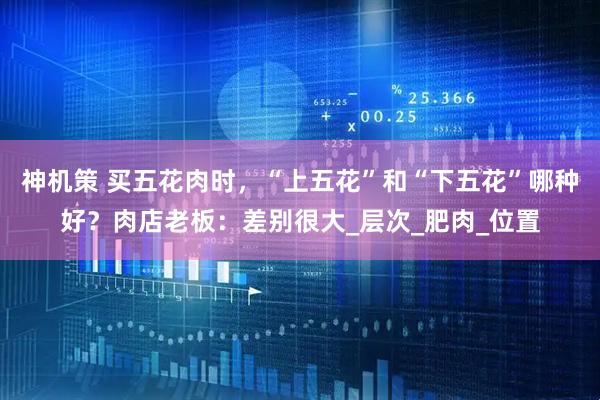 神机策 买五花肉时，“上五花”和“下五花”哪种好？肉店老板：差别很大_层次_肥肉_位置
