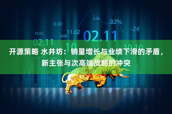 开源策略 水井坊：销量增长与业绩下滑的矛盾，新主张与次高端战略的冲突
