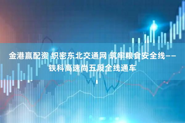 金港赢配资 织密东北交通网 筑牢粮食安全线——铁科高速尚五段全线通车