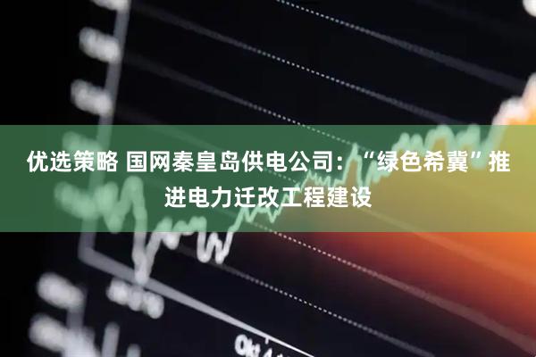优选策略 国网秦皇岛供电公司：“绿色希冀”推进电力迁改工程建设