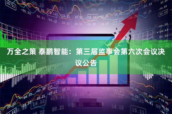 万全之策 泰鹏智能：第三届监事会第六次会议决议公告