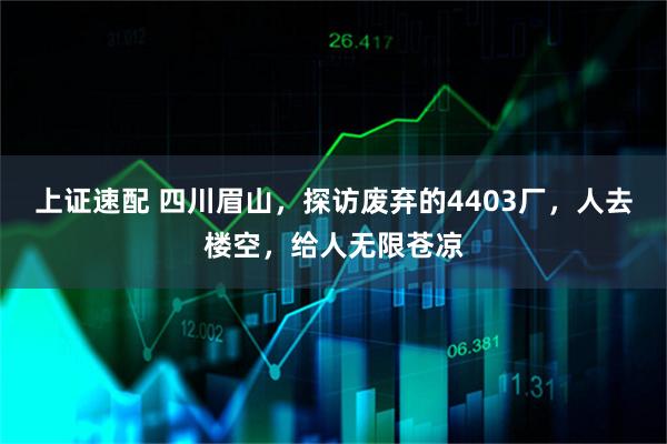 上证速配 四川眉山,探访废弃的4403厂,人去楼空,给人无限苍凉